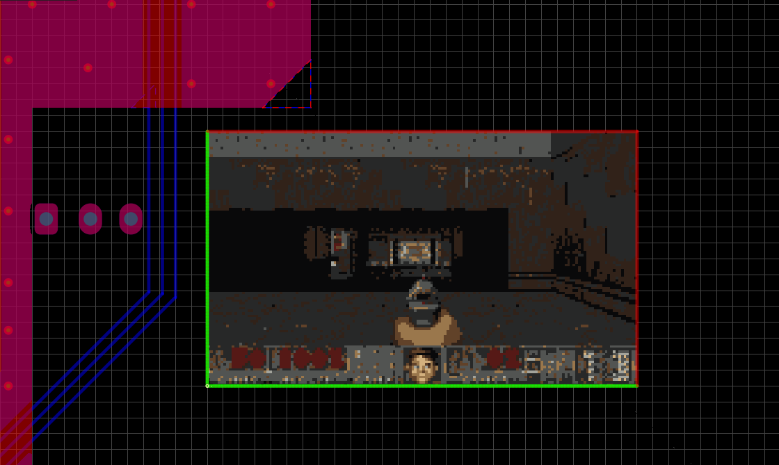 Doomium: DOOM drawn with PCB objects inside Altium Designer
